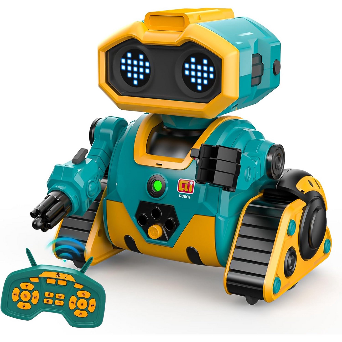 Remote Control Robots for Kids with Editable Actions, Rechargeable, Auto-Demonstration, Dance Moves, Music, LED Eyes, Gifts for Boys and Girls
