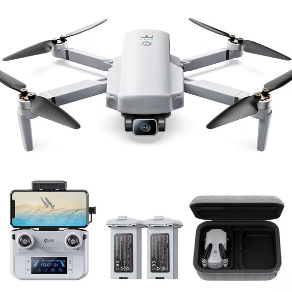 Holy Stone HS360D GPS Drones with Camera for Adults 4K, Under 249g, Upgraded HS360S, 2 Batteries, White