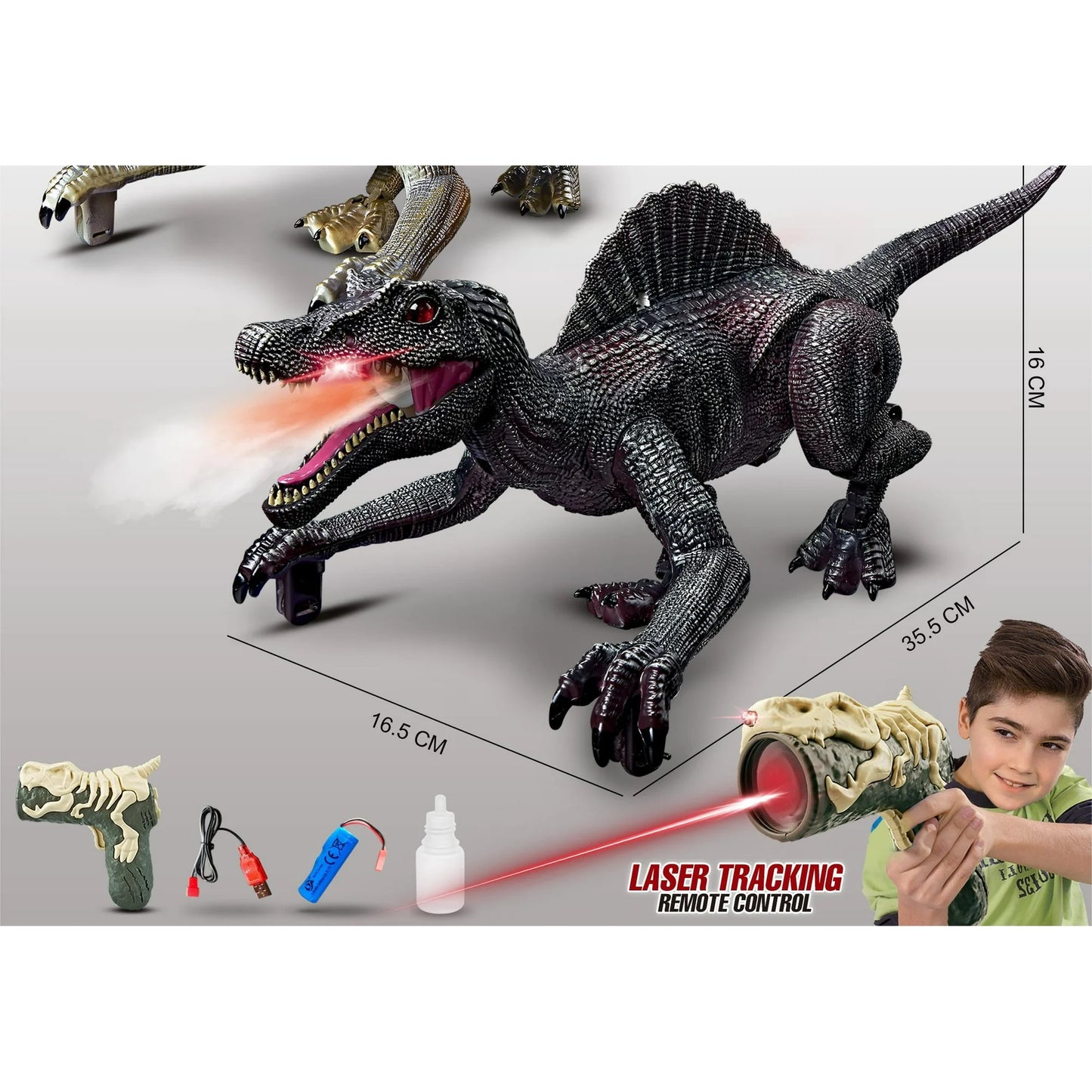 RC Dinosaur Toys are suitable for children aged 3-7 to 12 years old. The Velociraptor Jurassic dinosaur electronic pet interactive toy is rechargeable