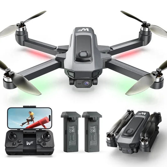 WeFone WF20 Drone with camera 1080P HD RC Drones for Kids Beginners FPV RC Foldable Quadcopter, Gestures Selfie, Altitude Hold, One Key Start, 3D Flips, 2 Batteries,Black