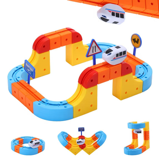 56 PCS Anti-Gravity 3D Track Car Toy for Kids, Flexible Race Track Set, Easy Build STEM Toy for Toddlers Boys Girls Ages 3-5