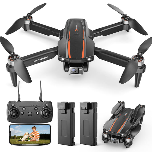 Wefone H31 Drone with Camera for Kids and Adults, 3 Speed Adjustment, Optical Flow Positioning, 2 Batteries, Black