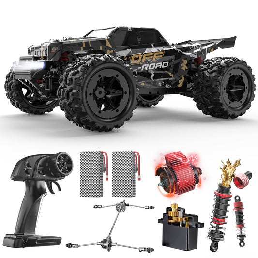 DEERC 9309E All Terrain Fast RC Cars for Adults 42KPH,4WD Electric Off-Road Remote Control Monster Truck,2.4Ghz High Speed Car,Waterproof Monster Truck with 2 Batteries for Boys & Kids
