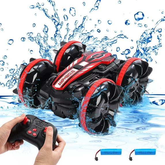 Amphibious Remote Control Car, 4WD off Road Stunt Car 2.4GHz Land Water 2 in 1 Remote Control, Outdoor Toys Gifts Party Favor