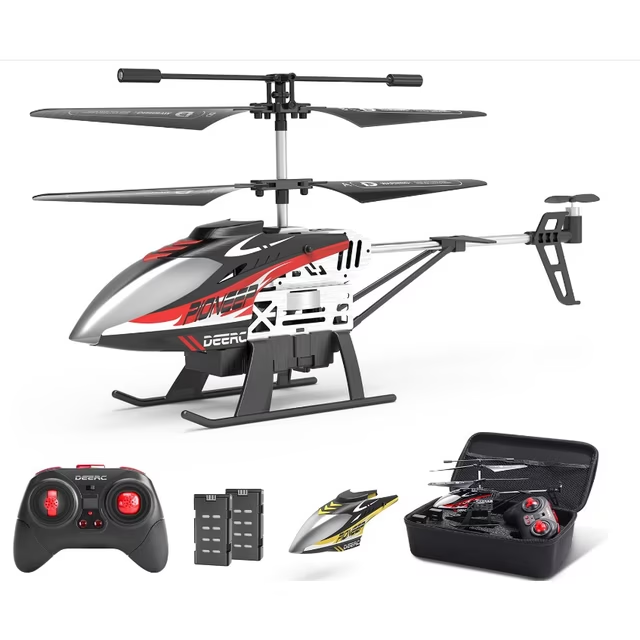 DEERC DE52 Remote Control Helicopter,Altitude Hold RC Helicopters with Storage Case Extra Shell,2.4GHz Aircraft Indoor Flying Toy with High&Low Speed Mode,2 Modular Battery for 24 Min Play Boys Girls