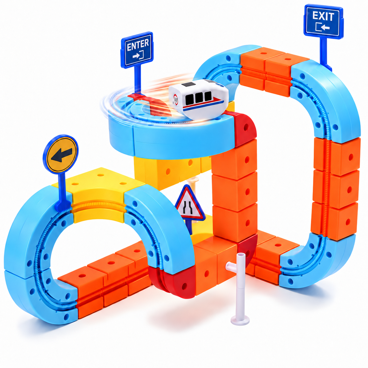 56 PCS Anti-Gravity 3D Track Car Toy for Kids, Flexible Race Track Set, Easy Build STEM Toy for Toddlers Boys Girls Ages 3-5