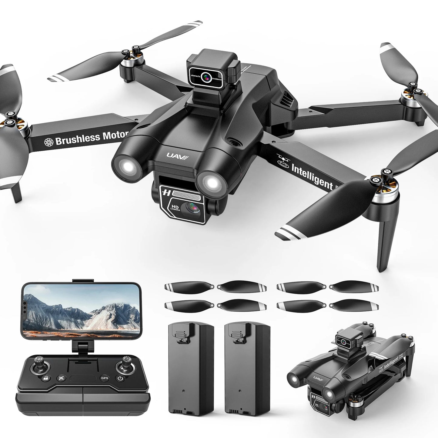 D75 GPS Drone with 4K HD Camera for Adults, Foldable Drone for