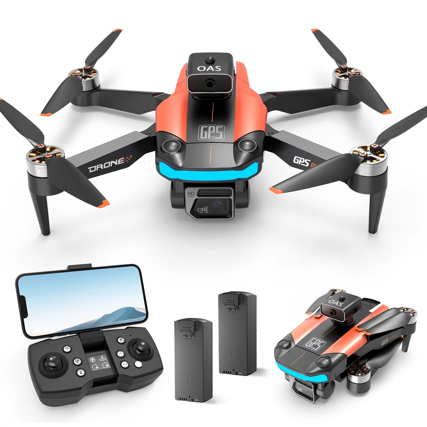 D99 GPS Drone with 8K UHD Camera, Foldable Drones for Adults Beginners, RC Quadcopter Drone, Brushless Motor, VR Mode, GPS Auto Follow