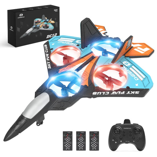 DEERC Drone for Kids DC12 Mini Stunt Remote Control Drone Lightweight Foam Design 2.4GHz Headless Mode Gliding One Key Take Off