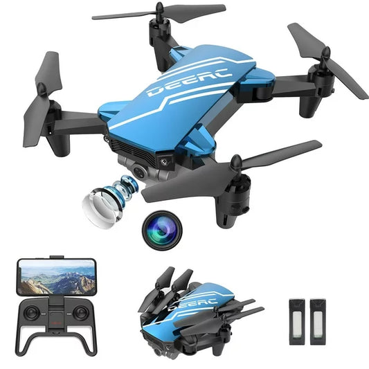 DEERC D20 Mini Drone for Kids with FPV Camera Remote Control Toys Gifts for Boys Girls with Voice Control Gestures Selfie Altitude Hold Gravity Control 2 Batteries Gifts