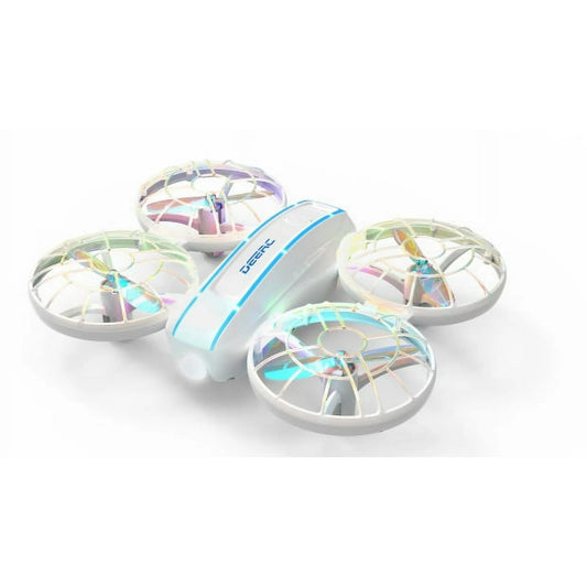 DEERC D33 Mini Drone for Kids and Beginners,with LED Lights ,Altitude Hold,2 Batteries,White