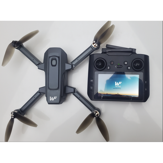 Drones with Camera for Adults 4k, WF33 GPS Foldable FPV Drone with Screen on Controller, 2 Batteries