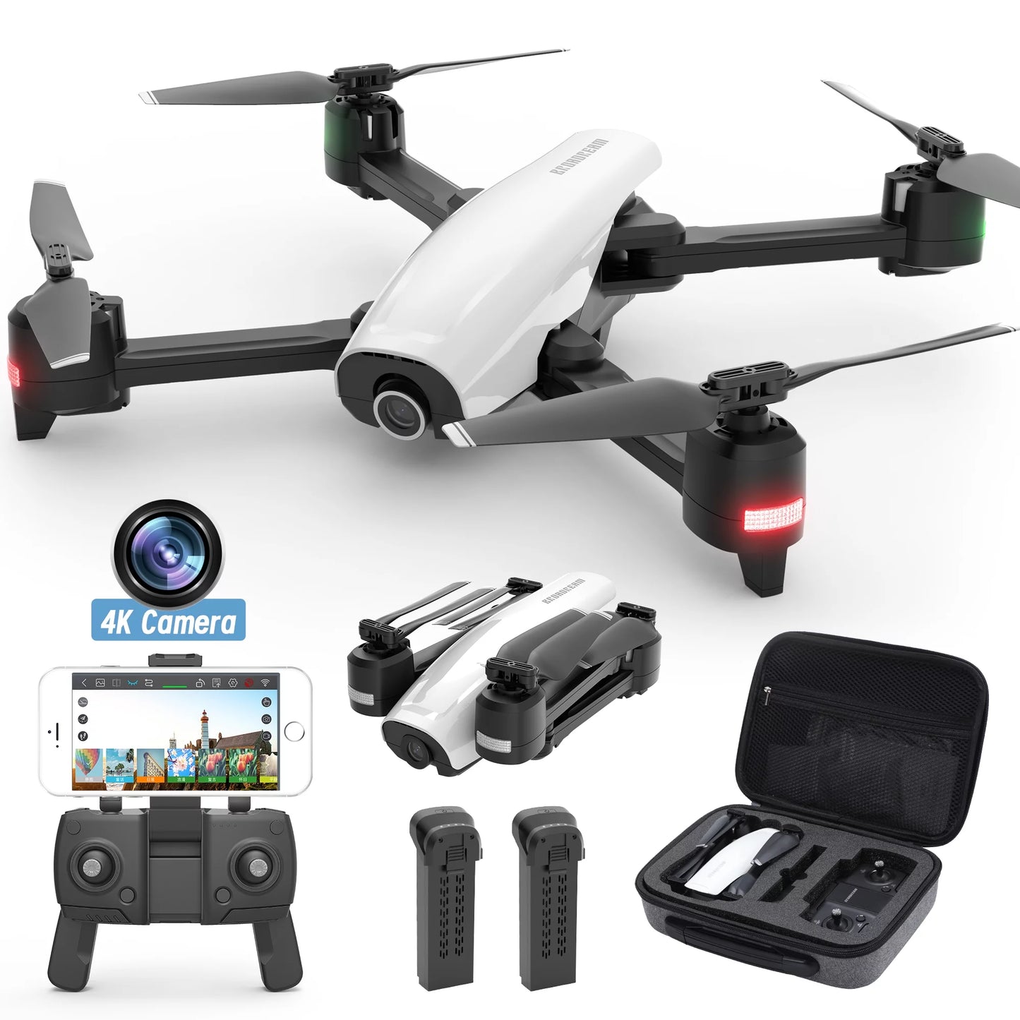 G05 GPS Drone with 4K Camera, Foldable Remote Control Quadcopter Drones for Adults Beginners, Headless Mode, GPS Positioning, Altitude Hold, 5G WIFI Transmission