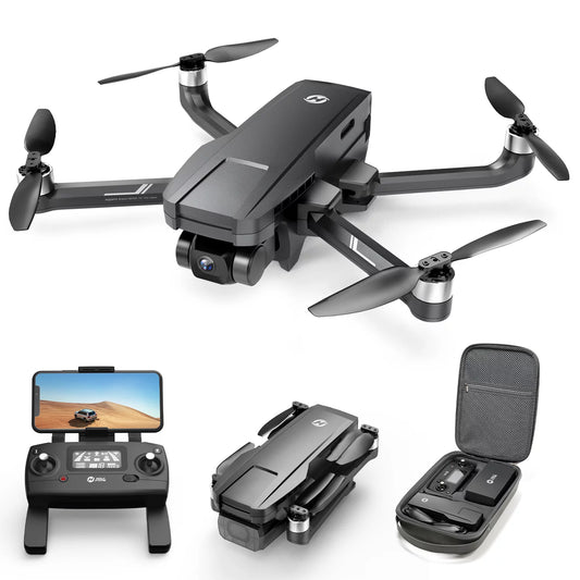 Holy Stone HS720G GPS Drone inserted RID with 4K HD camera,2-Axis Gimbal And Electronic Image Stabilization,Brushless Motor,GPS Auto Return,2 Batteries,Black