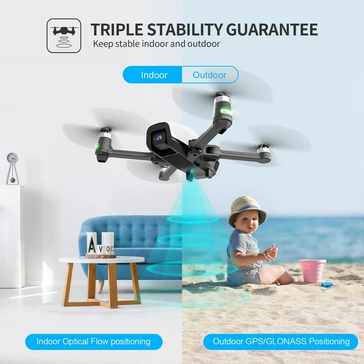 Holy Stone HS710 GPS Drone with 4K Camera for Adults Brushless Motor 50 Mins Flight Time Color White