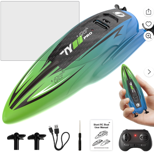 WeFone RC Boat for Kids & Adults, 2.4GHz Multi-Boat Racing, Dual-Motor Speed, Fun Water Toy Gift